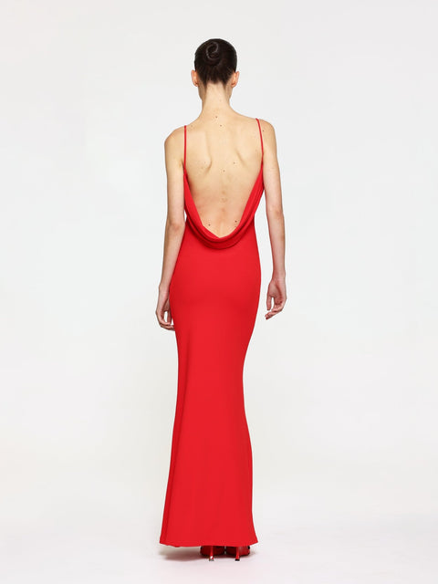 Havilland Gown - Cherry Red - EFFIE KATS