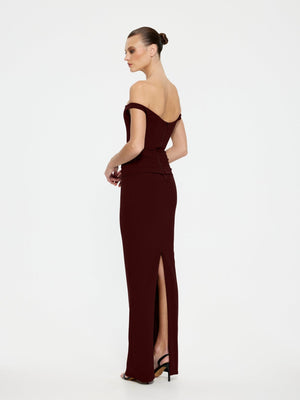 Hayward Gown - Wine (Pre - order) - EFFIE KATS
