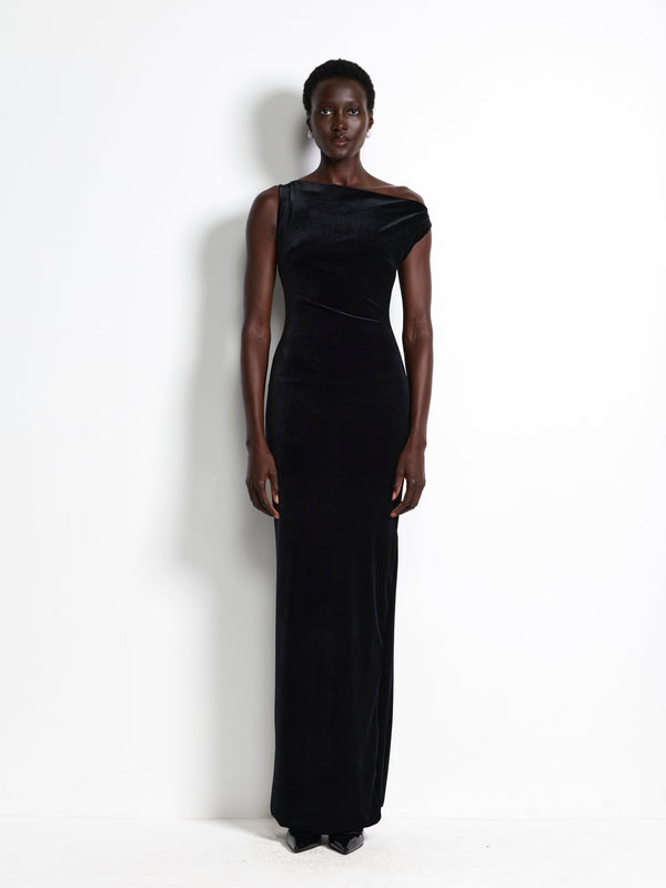 Inaya Gown - Black Velvet - EFFIE KATS