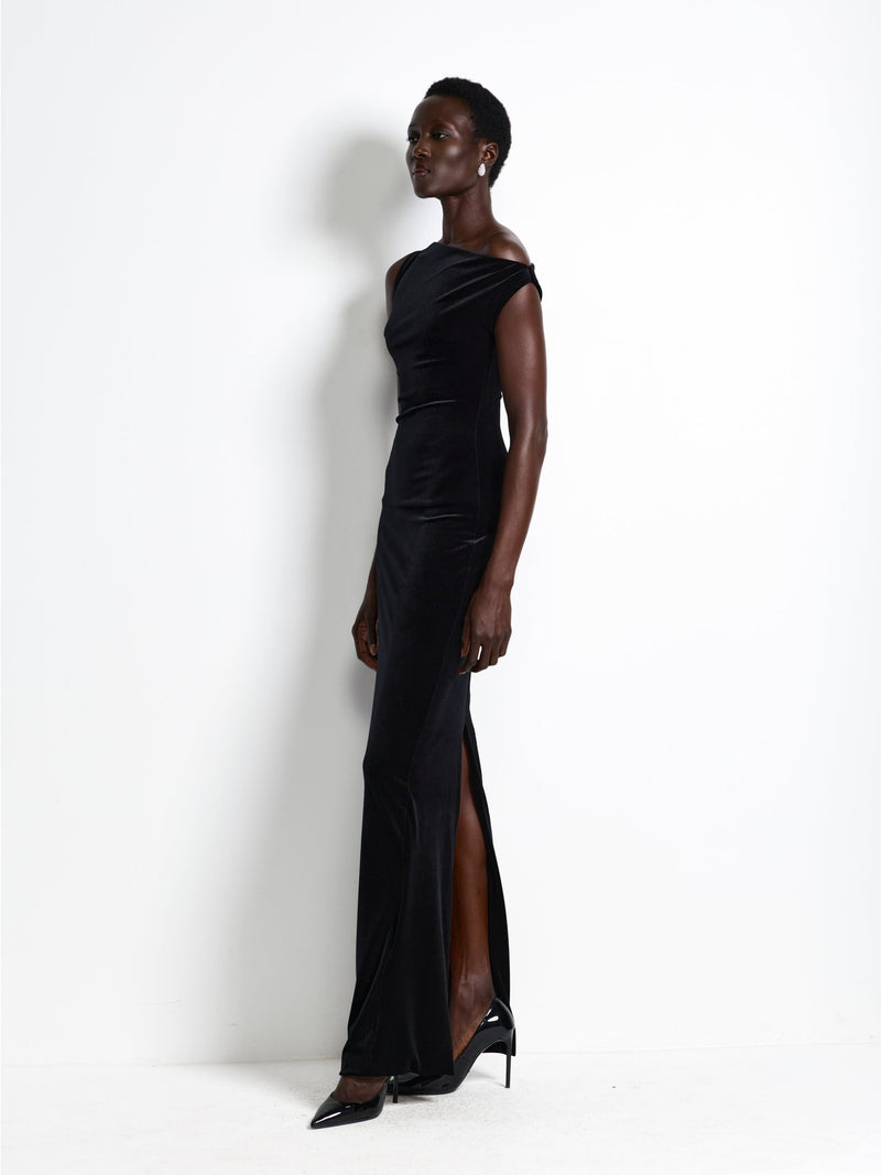 Inaya Gown - Black Velvet - EFFIE KATS