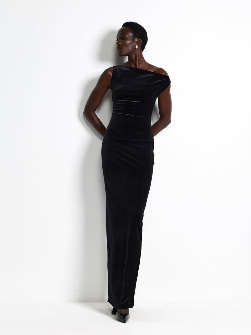 Inaya Gown - Black Velvet - EFFIE KATS