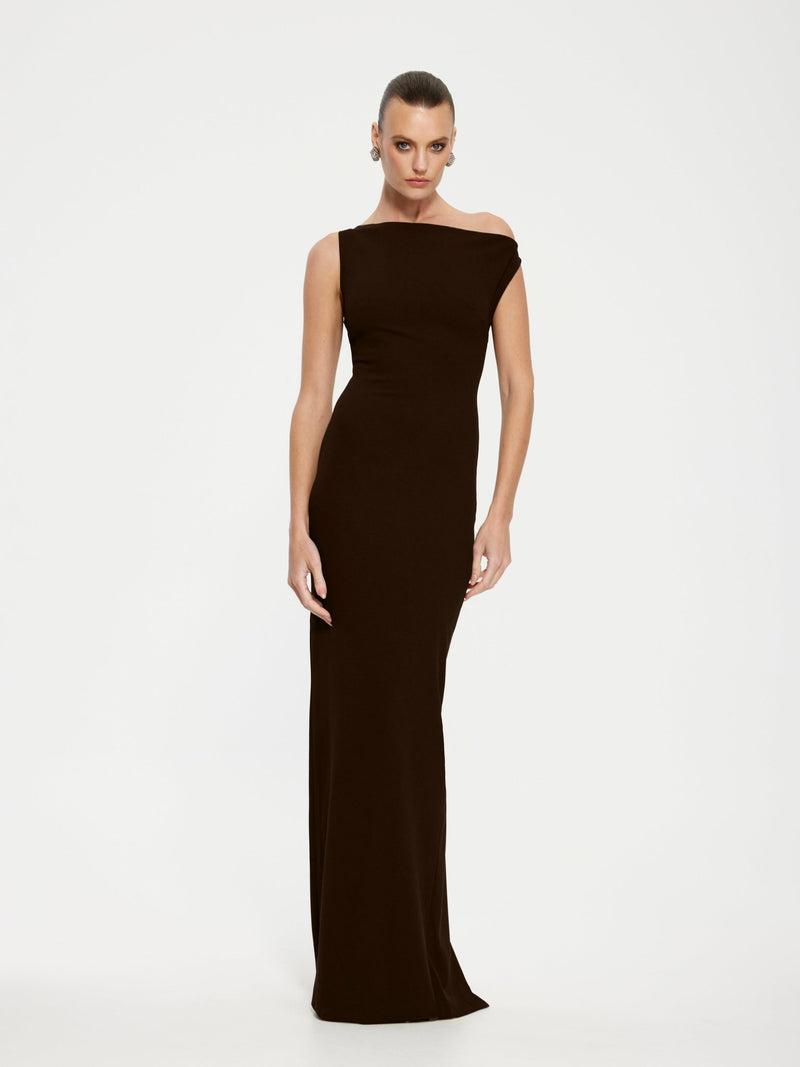 Inaya Gown - Coffee (Pre - order) - EFFIE KATS