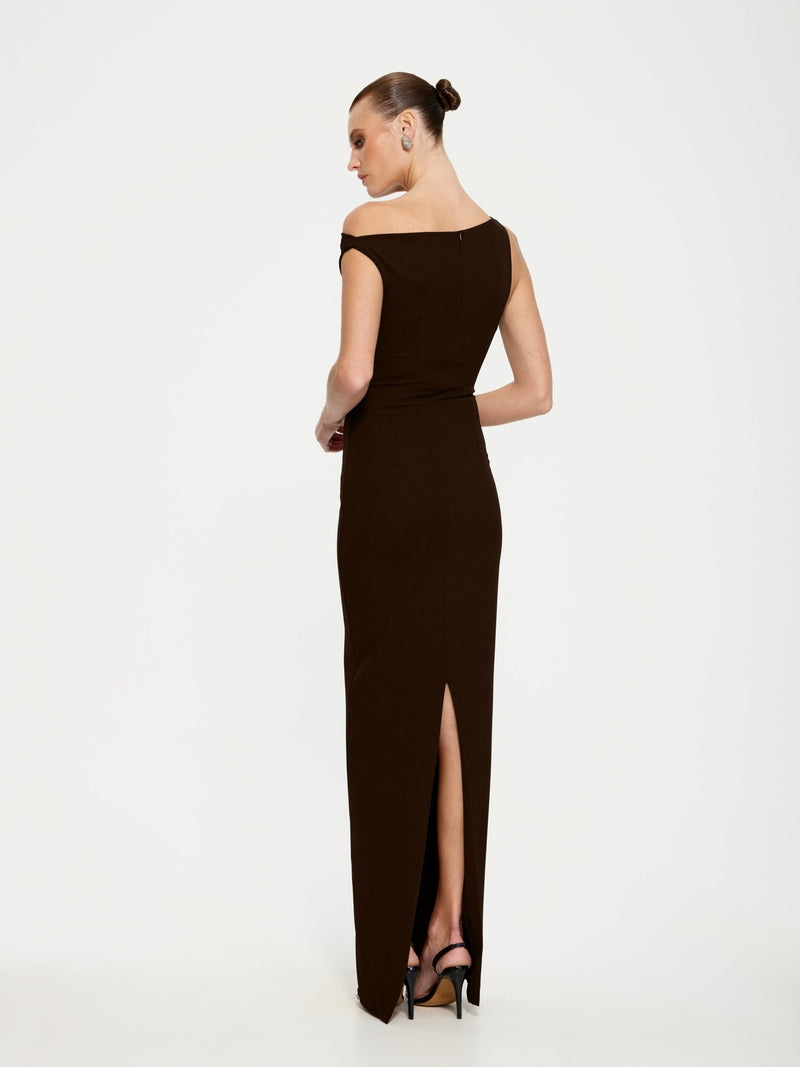 Inaya Gown - Coffee (Pre - order) - EFFIE KATS