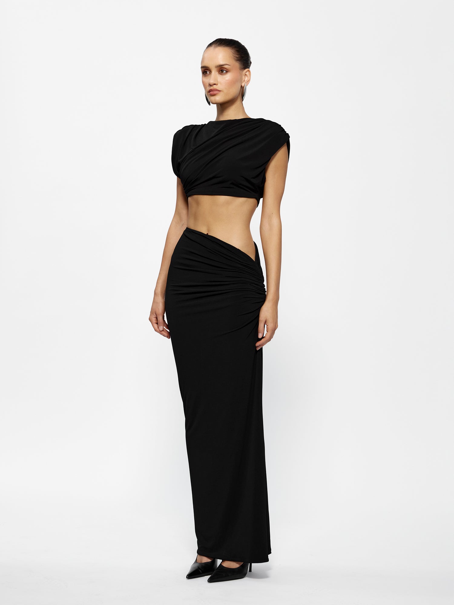 Kayson Maxi Skirt in Black – Sleek Edge | Effie Kats– EFFIE KATS