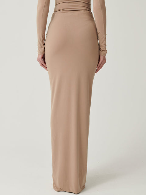 Kayson Maxi Skirt - Latte - EFFIE KATS
