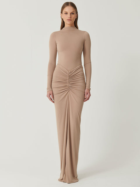 Kayson Maxi Skirt - Latte - EFFIE KATS