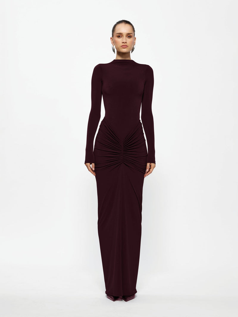 Kayson Maxi Skirt - Wine - EFFIE KATS