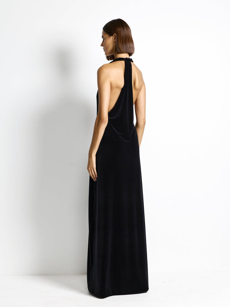 Kharli Gown - Black Velvet - EFFIE KATS