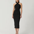 Lelia Midi Dress - Black - EFFIE KATS