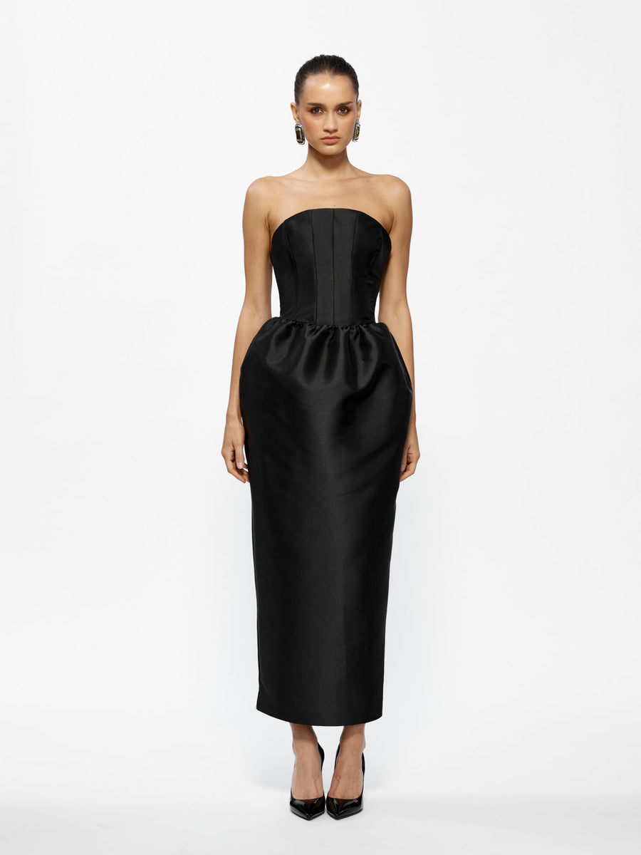 Lilia Dress Black - Strapless Midi | Effie Kats | EFFIE KATS Lilia Dress Black - Strapless Midi | Effie Kats | EFFIE KATS