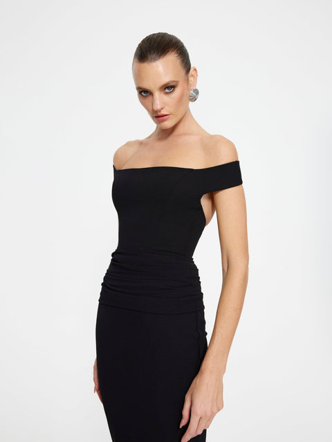 Malena Midi Dress - Black - EFFIE KATS