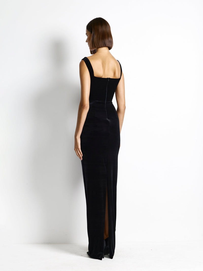 Marbella Gown - Black Velvet - EFFIE KATS