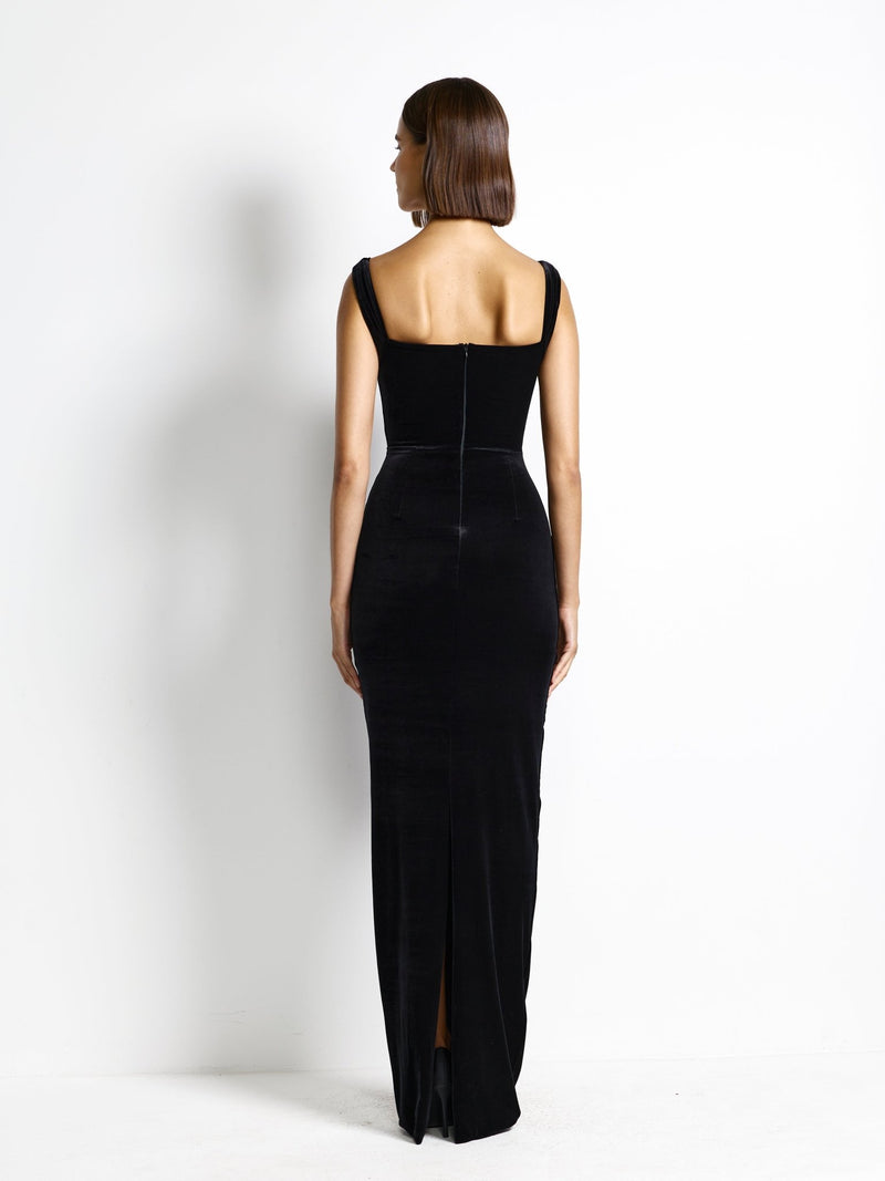Marbella Gown - Black Velvet - EFFIE KATS