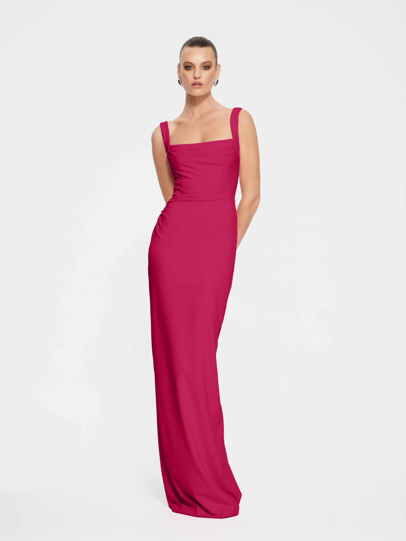 Marbella Gown - Raspberry - EFFIE KATS