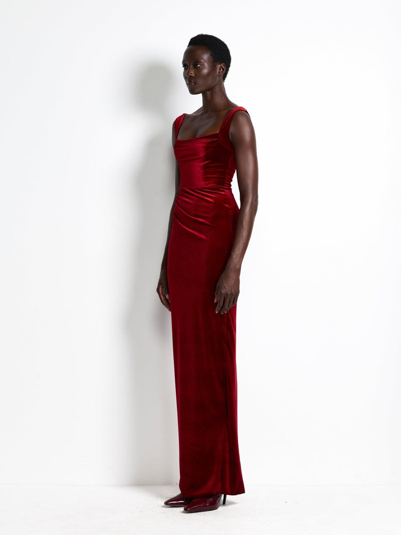 Marbella Gown - Shiraz Velvet - EFFIE KATS