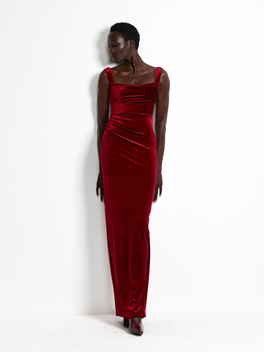 Marbella Gown - Shiraz Velvet - EFFIE KATS