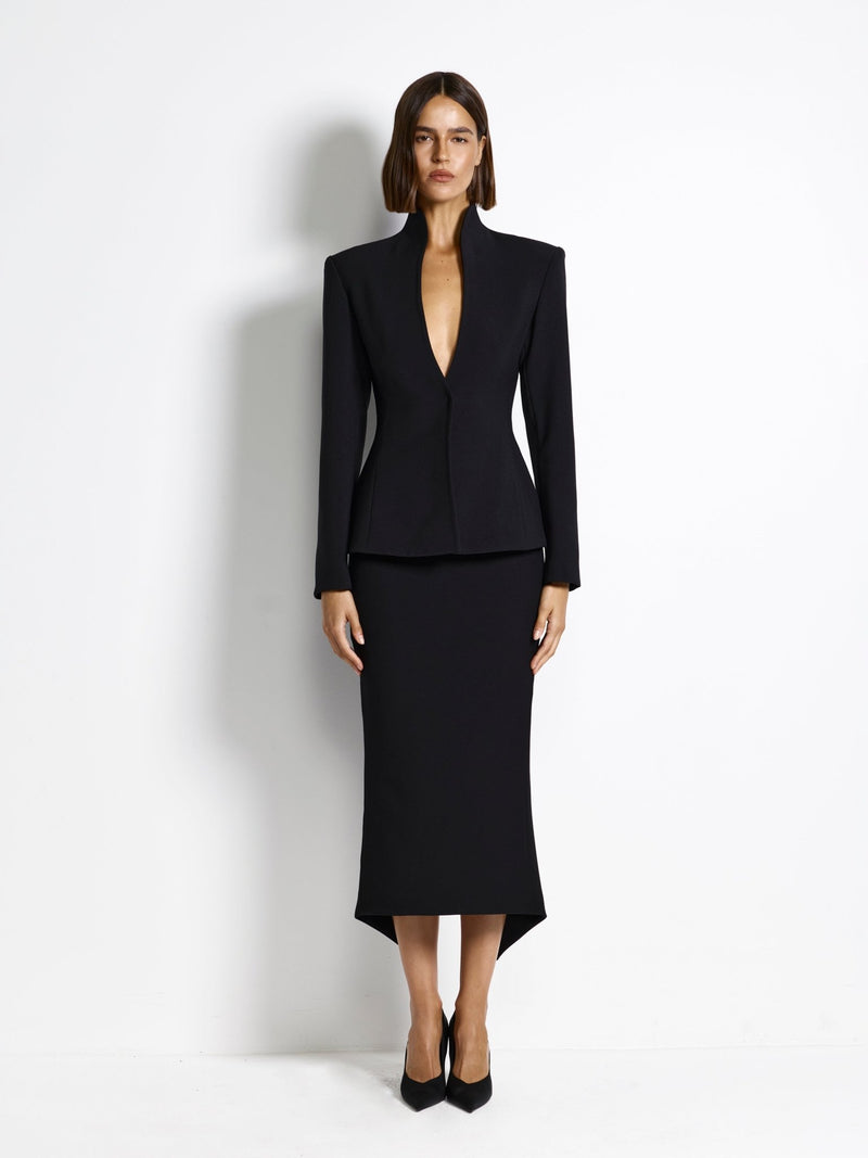 Mereen Midi Skirt - Black - EFFIE KATS