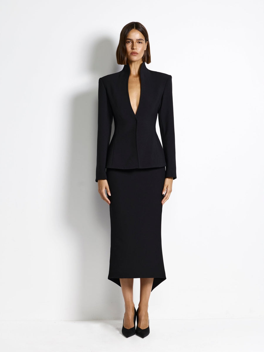 Mereen Midi Skirt - Black - EFFIE KATS