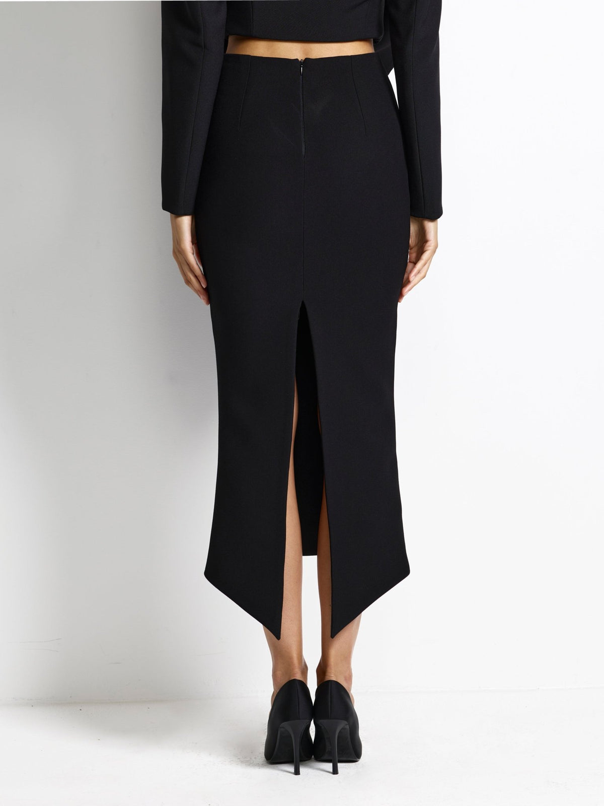 Mereen Midi Skirt - Black - EFFIE KATS