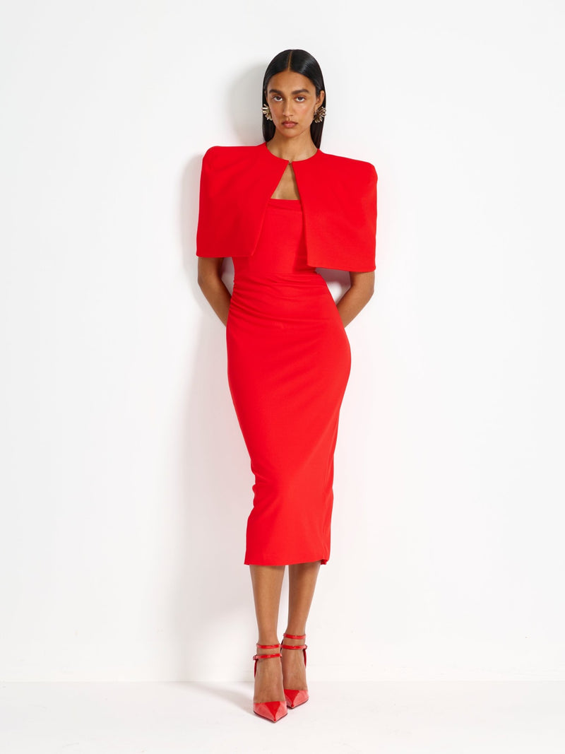 Oliviya Cape - Cherry Red - EFFIE KATS