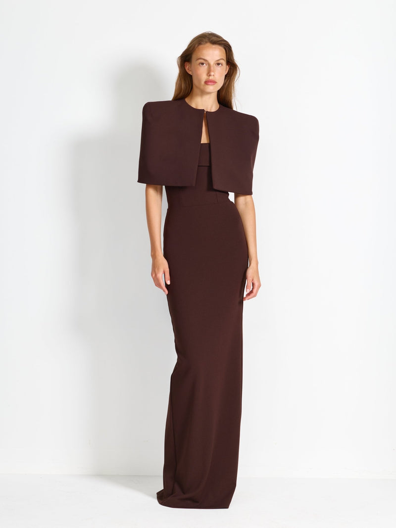 Oliviya Cape - Coffee - EFFIE KATS