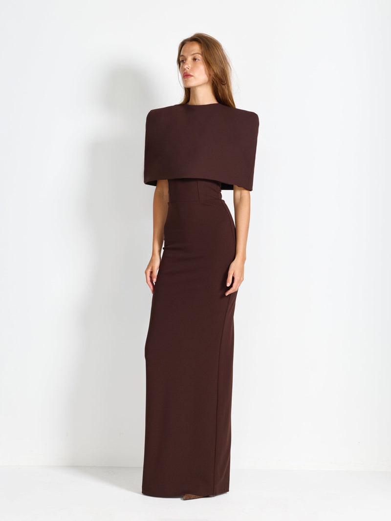 Oliviya Cape - Coffee - EFFIE KATS