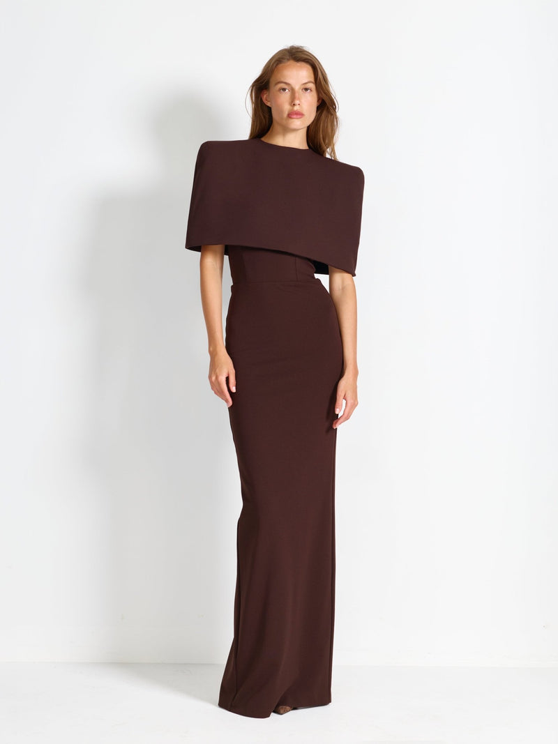 Oliviya Cape - Coffee - EFFIE KATS