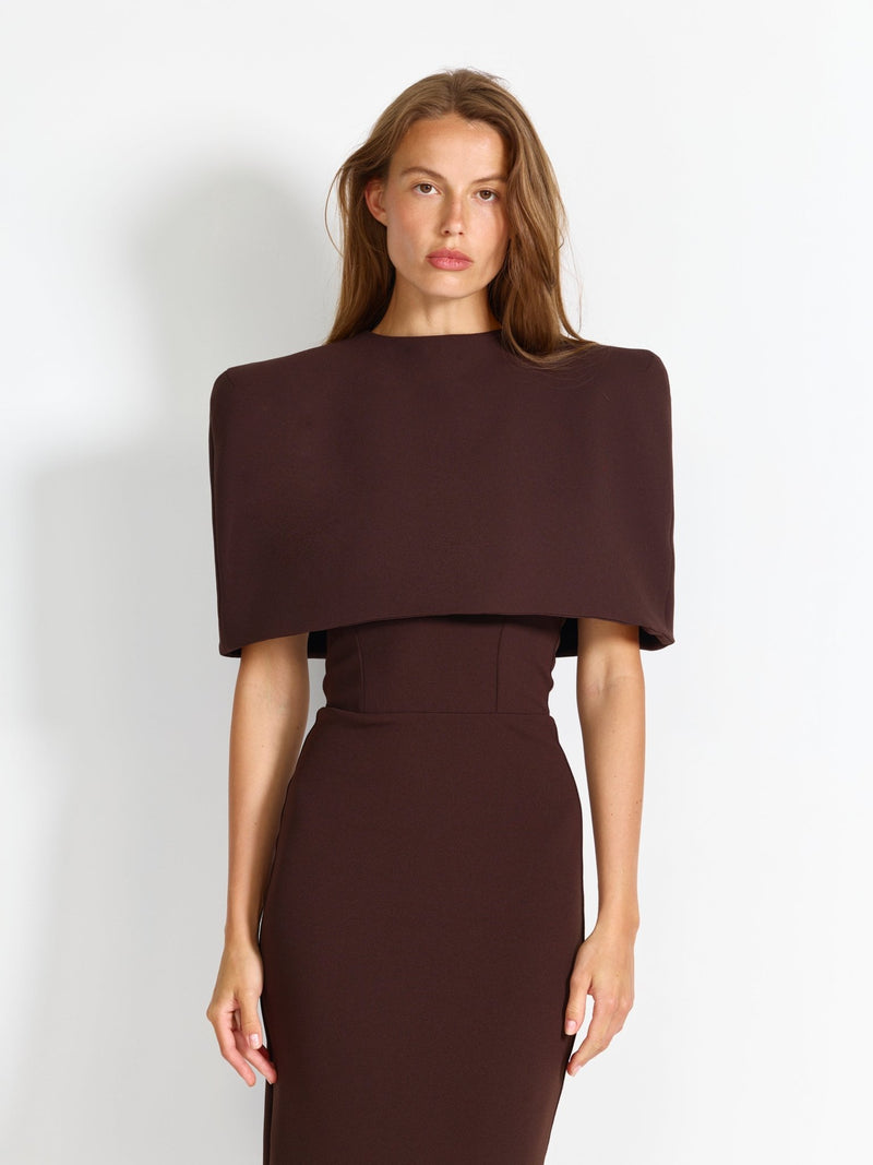 Oliviya Cape - Coffee - EFFIE KATS