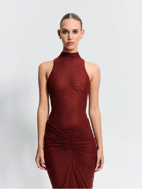 Parker Bodysuit - Rust - EFFIE KATS