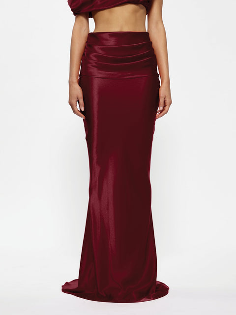 Perez Skirt - Wine - EFFIE KATS