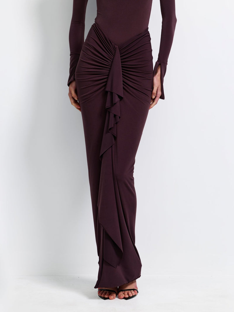 Pheby Skirt - Chocolate Plum - EFFIE KATS
