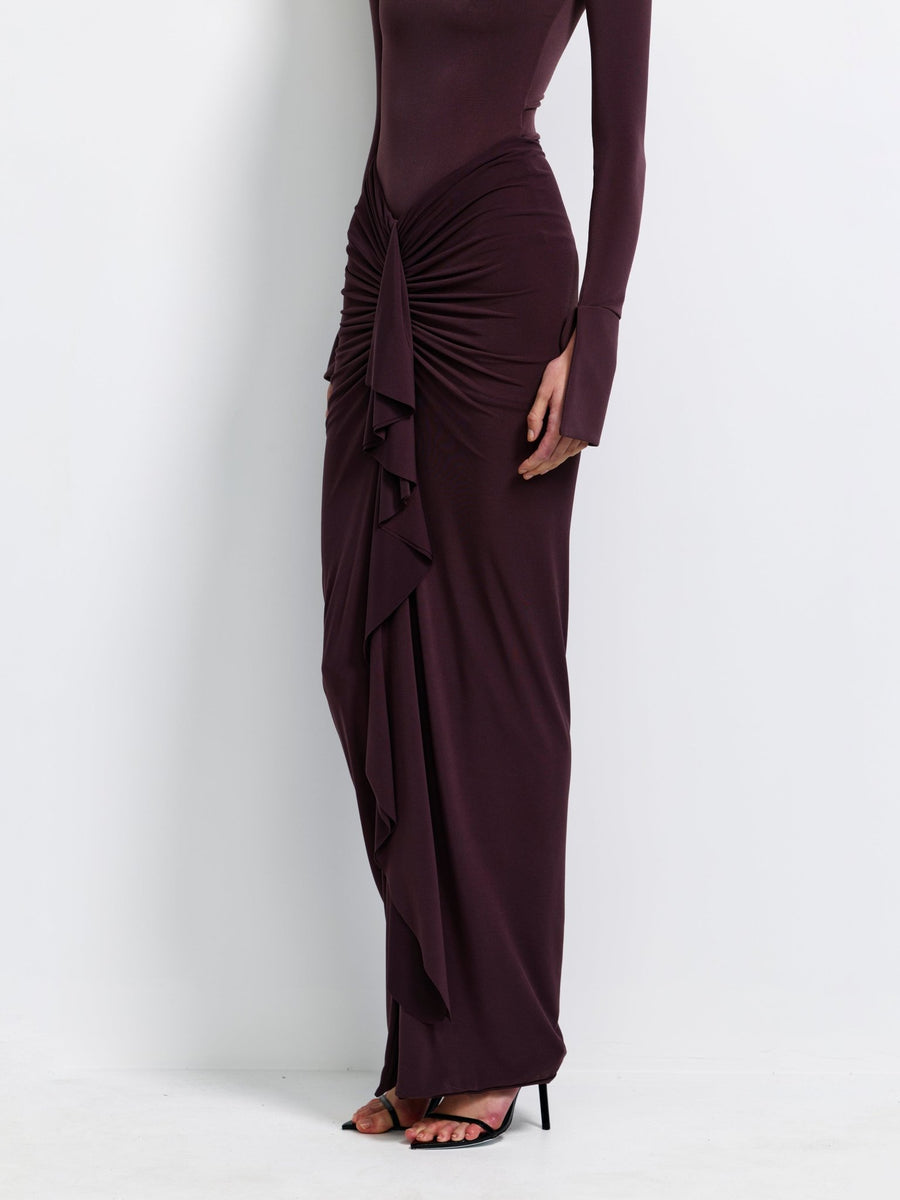 Pheby Skirt - Chocolate Plum - EFFIE KATS