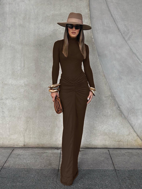 Pilar Mesh Skirt - Chocolate - EFFIE KATS