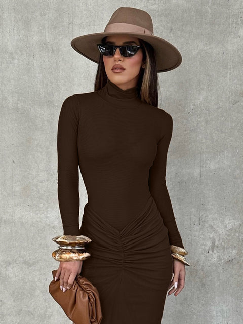 Pilar Mesh Skirt - Chocolate - EFFIE KATS