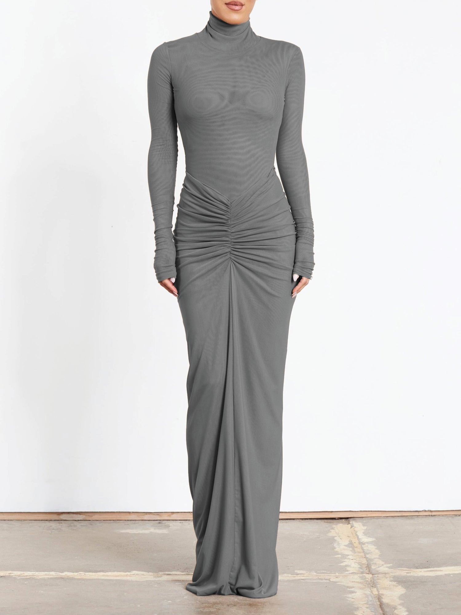 Pilar Mesh Skirt - Grey - EFFIE KATS