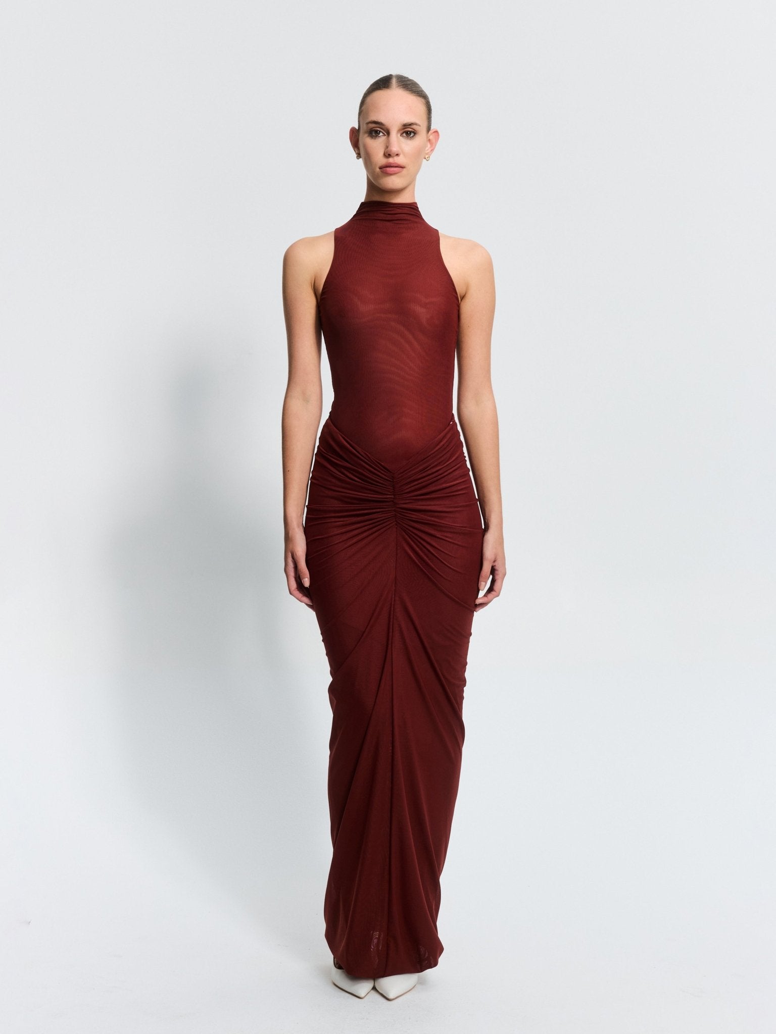 Pilar Mesh Skirt - Rust - EFFIE KATS