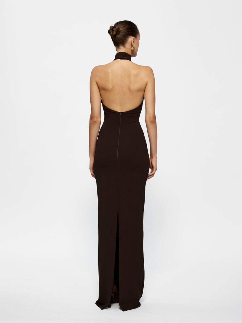 Rhi Gown - Coffee - EFFIE KATS