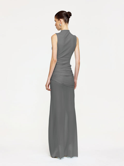 Roza Maxi Dress - Grey - EFFIE KATS
