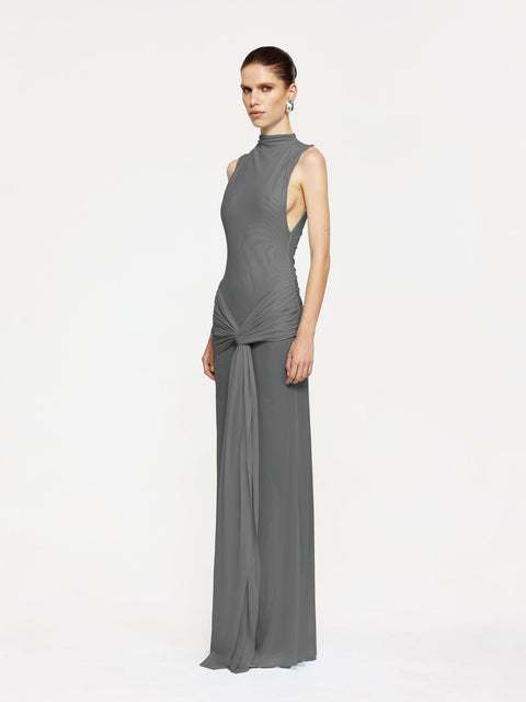 Roza Maxi Dress - Grey - EFFIE KATS