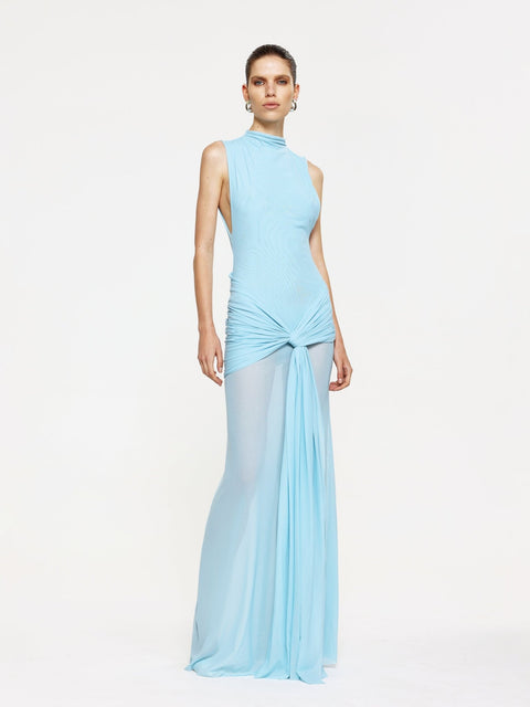 Roza Maxi Dress in Pale Blue - EFFIE KATS