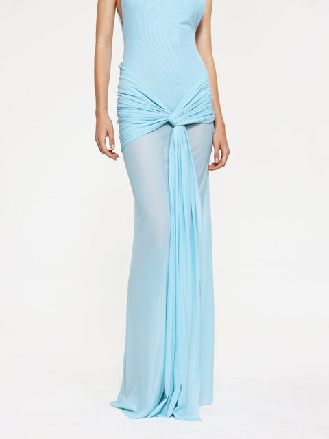 Roza Maxi Dress in Pale Blue - EFFIE KATS