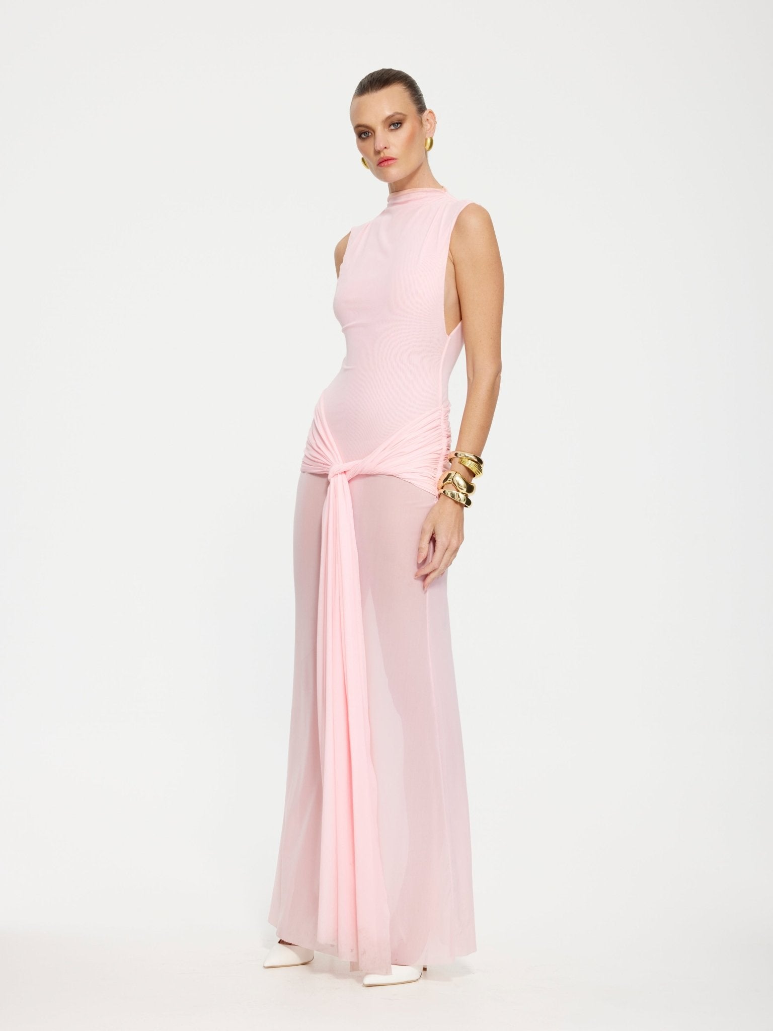 ワンピース ETRO Woman Dress Pink WRHA0070AQ115 X0872 Roza Maxi Dress in Petal Pink– EFFIE KATS