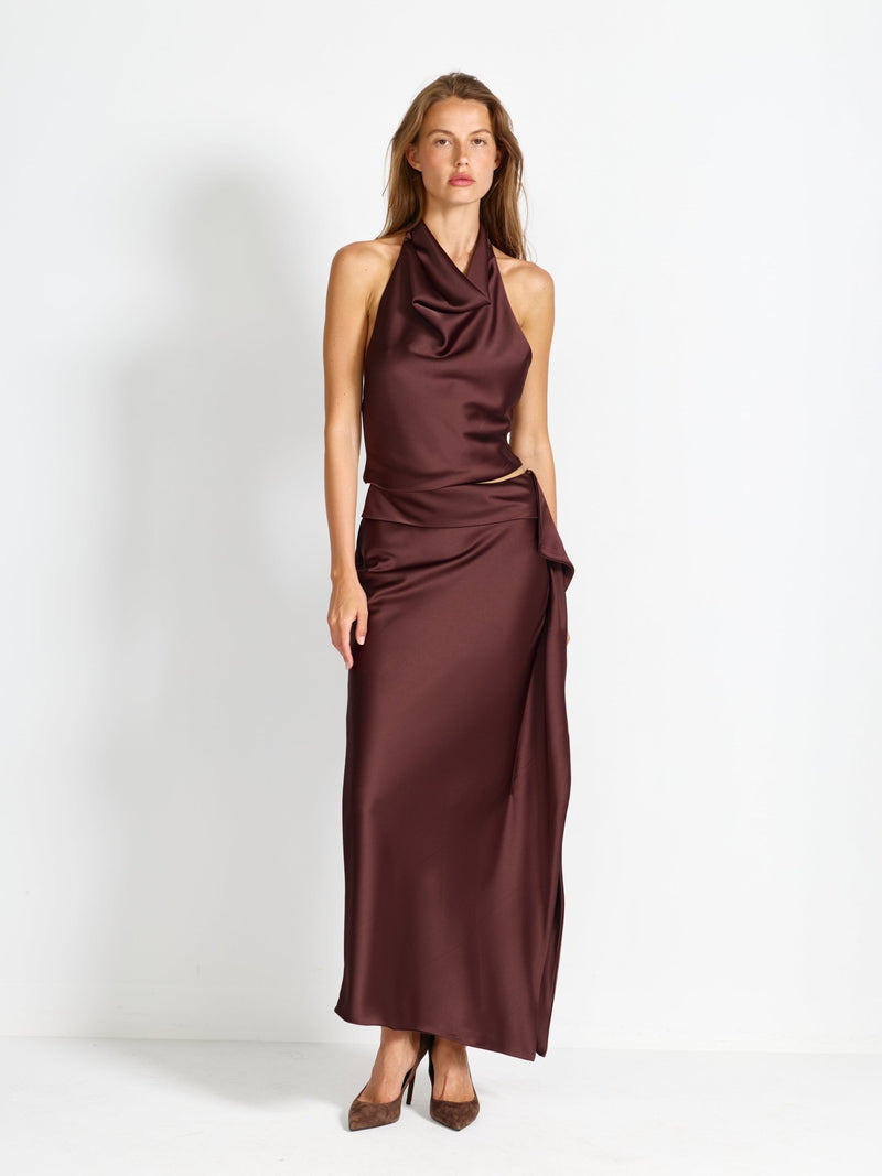 Tate Skirt - Chocolate - EFFIE KATS