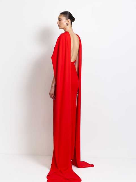 Verona Cape - Cherry Red - EFFIE KATS