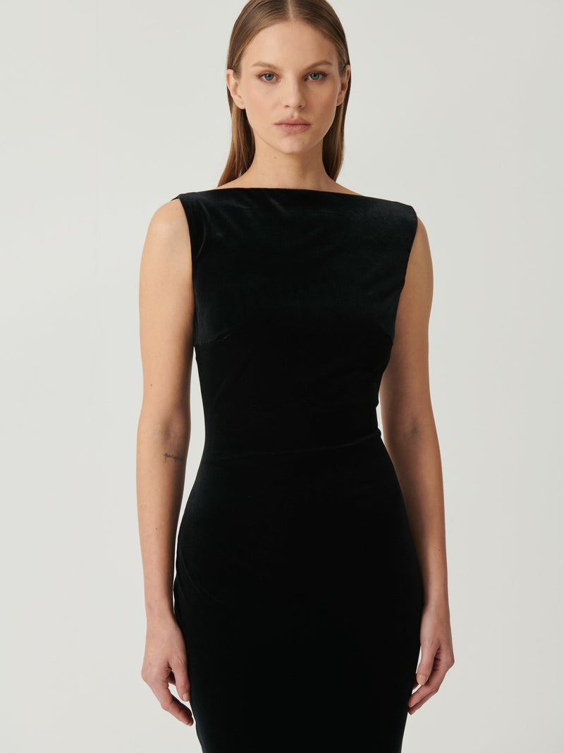 VERONA GOWN - BLACK VELVET - EFFIE KATS