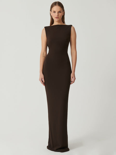 VERONA GOWN - COFFEE - EFFIE KATS