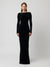 YASMIN MAXI DRESS - BLACK VELVET - EFFIE KATS