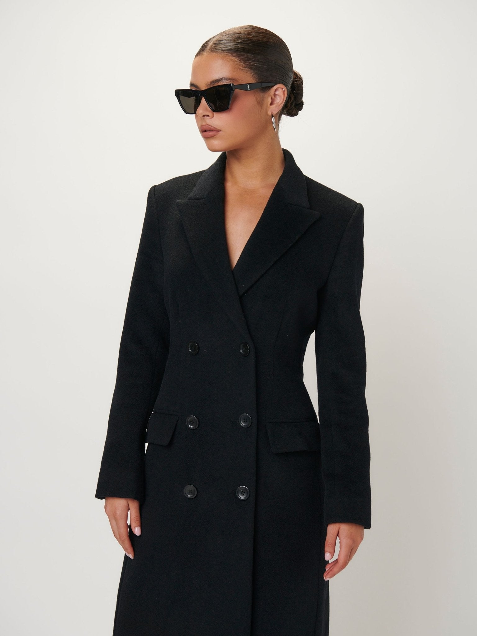 THE NEWHOUSE PHILLIP LONG COAT：コート　ブラック shelter' ink black – thehighlights
