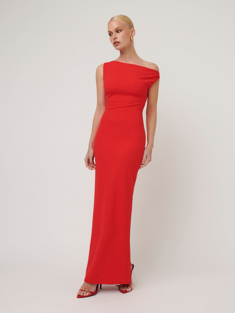 Inaya Gown - Cherry Red - EFFIE KATS