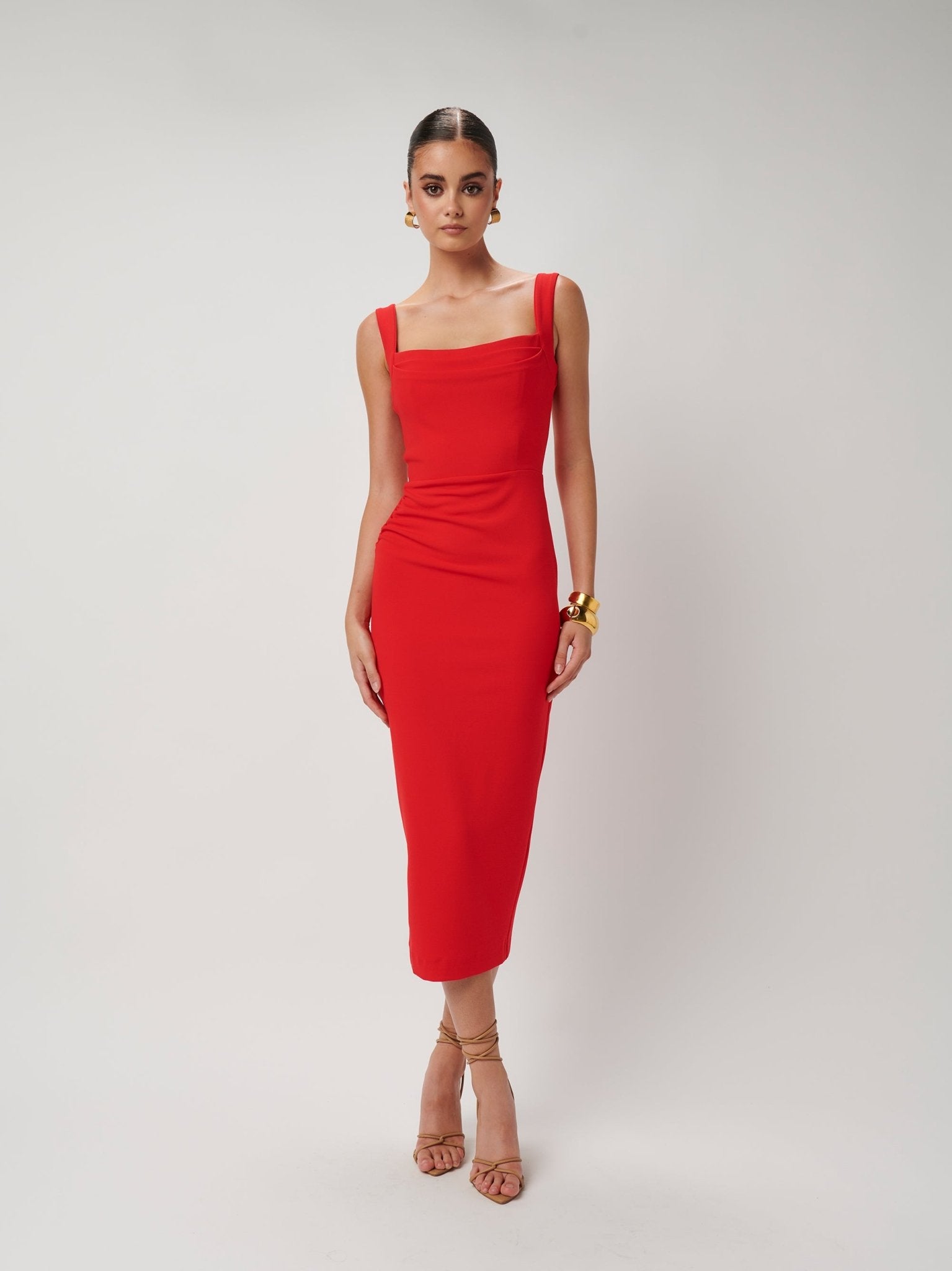 Marbella Dress - Cherry Red - EFFIE KATS